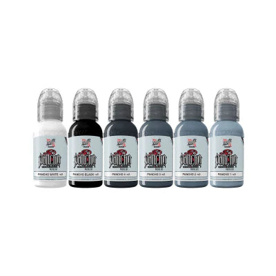 WORLD FAMOUS TATTOO INK - AD PANCHO GREY SET 6 x 30 ml