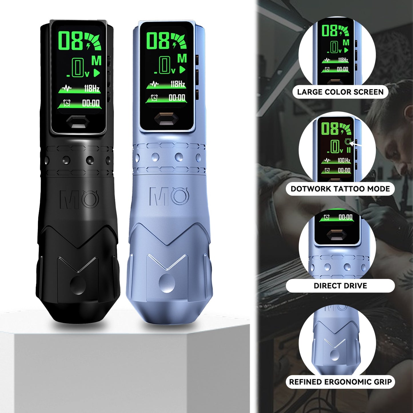 Macchina per tatuaggi wireless  regolabile MO Fine 25 Pro Smart